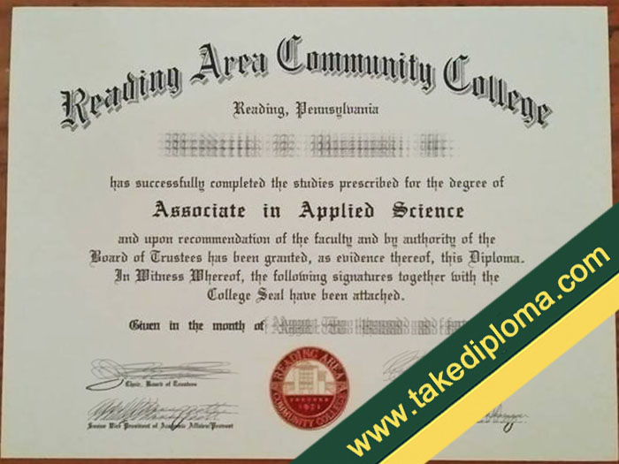 Reading Area Community College diploma Reading Area Community College fake certificate, Reading Area Community College diploma certificate