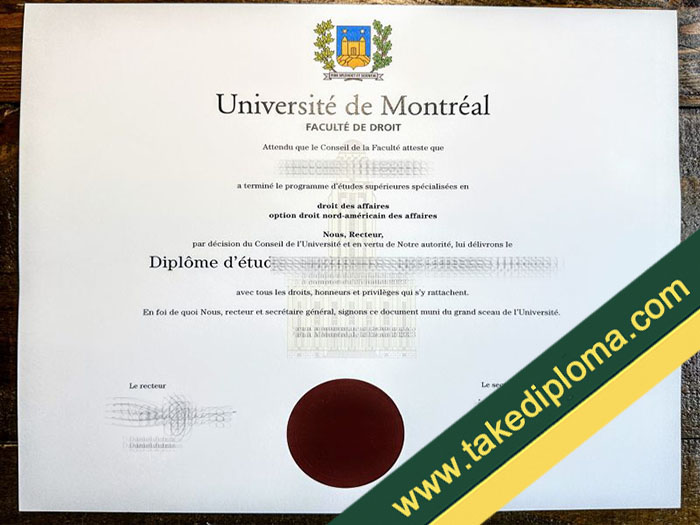 Université de Montréal fake diploma, Université de Montréal fake degree, Université de Montréal certificate