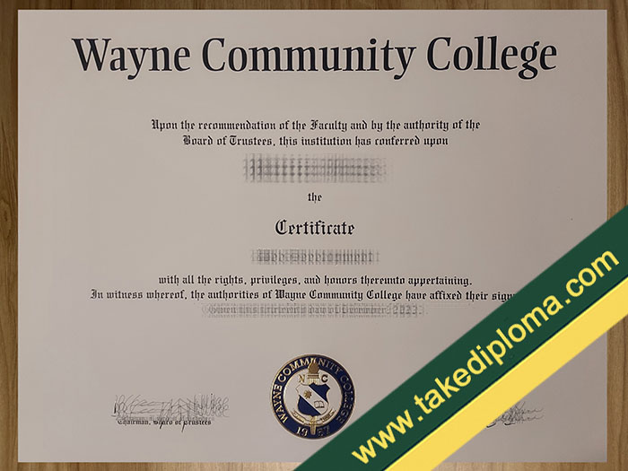Wayne Community College fake diploma, Wayne Community College certificate, buy fake degree