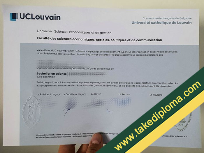 UCLouvain fake diploma, UCLouvain fake degree, UCLouvain Väärennetty tutkintotodistus