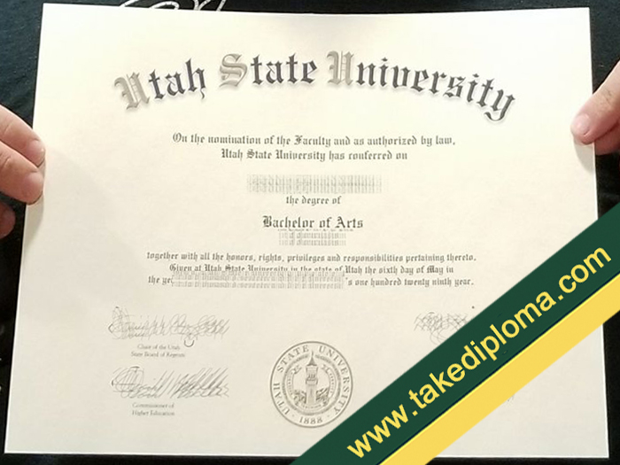 Utah State University diploma, Utah State University fake degree, Utah State University certificate