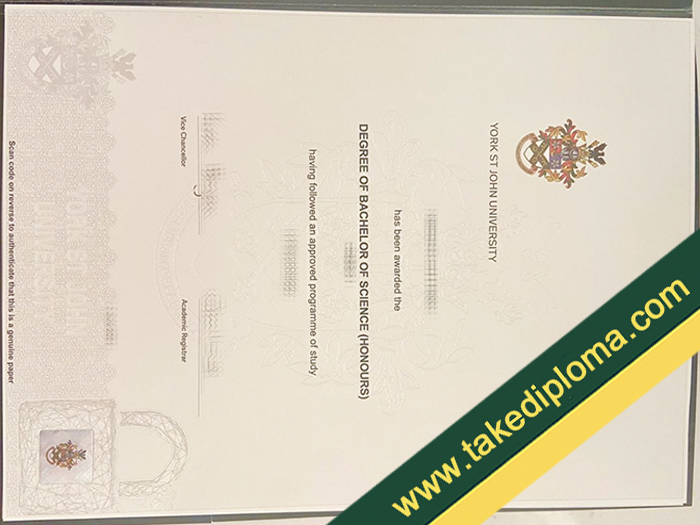 York St John University diploma, York St John University fake degree, York St John University certificate