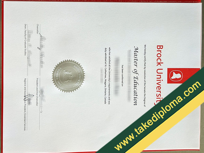 Brock University fake diploma, Brock University degree, Brock University certificate