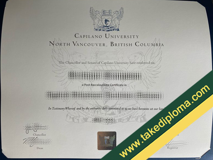 Capilano University diploma, Capilano University fake degree, Capilano University certificate