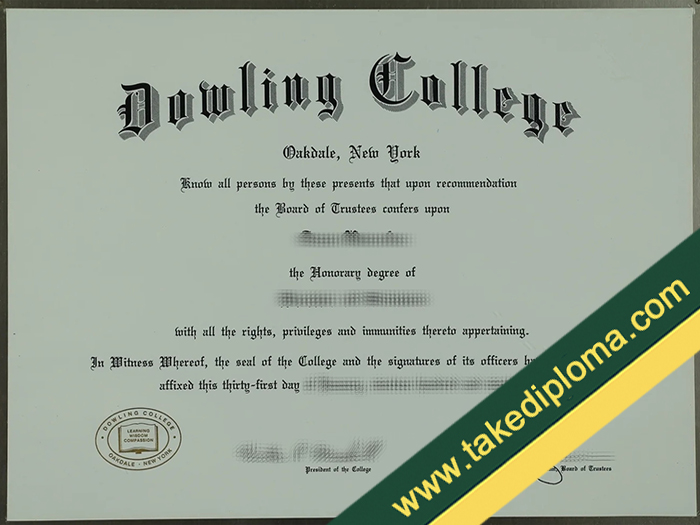 Dowling College fake diploma, Dowling College fake degree, Dowling College certificate