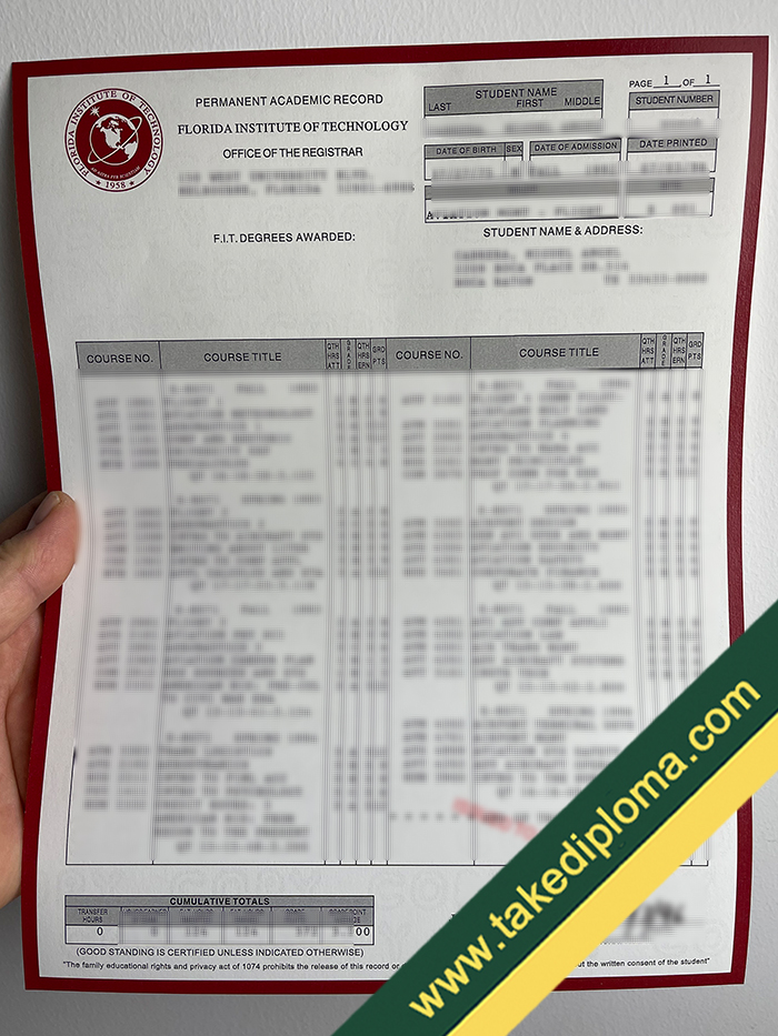 Florida Institute of Technology transcript Florida Institute of Technology transcript How to Create Florida Institute of Technology Fake Transcript Diploma?