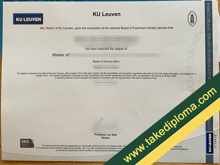 KU Leuven fake diploma, KU Leuven fake degree, KU Leuven certificate