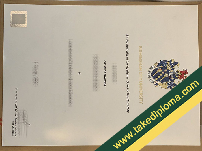 Birmingham City University diploma, Birmingham City University fake degree, Birmingham City University certificate