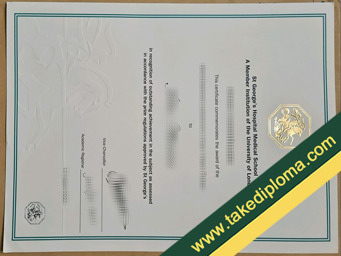 St. George's Hospital Medical School diploma, St. George's Hospital Medical School fake degree, St. George's Hospital Medical School certificate