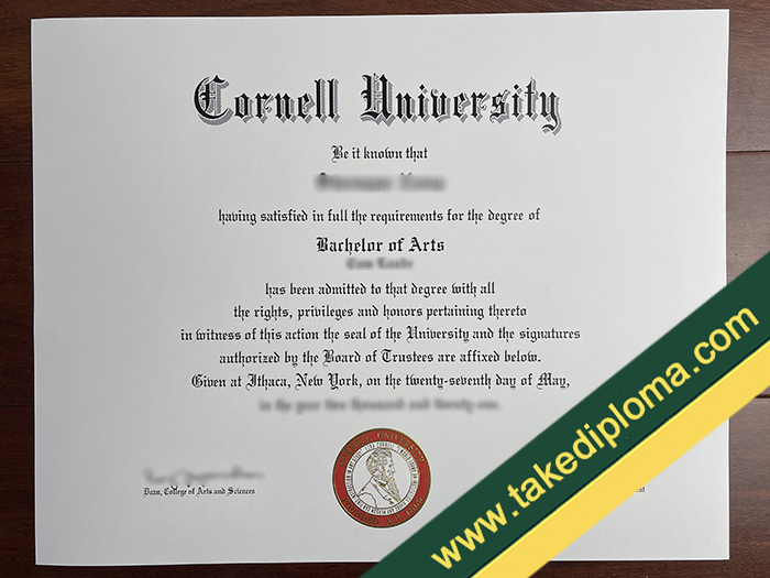 Cornell University diploma, Cornell University fake degree, Cornell University fake certificate