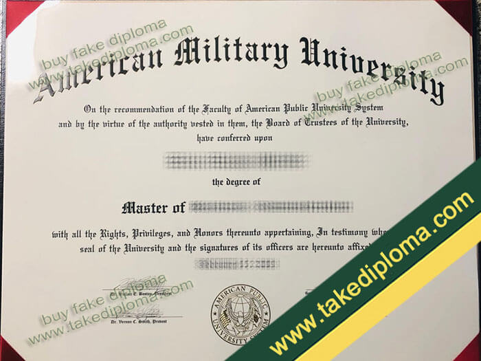 American Military University diploma, American Military University fake degree, American Military University certificate