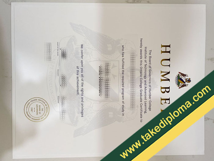 Humber College diploma, Humber College fake degree, Humber College certificate