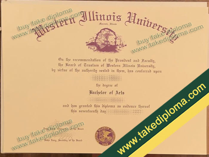 Western Illinois University diploma Western Illinois University diploma Western Illinois University (WIU) Fake Diploma Sample