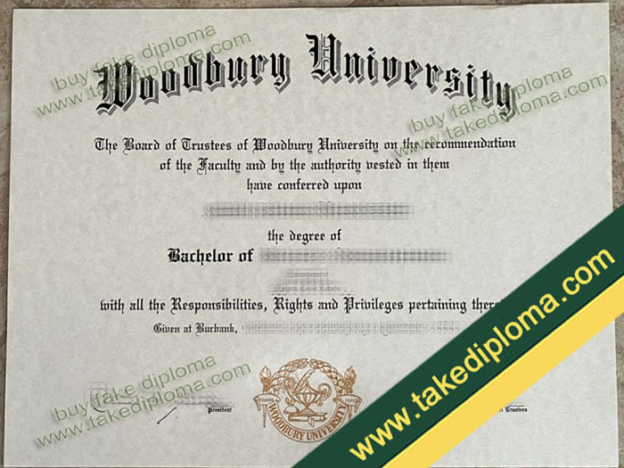Woodbury University diploma, Woodbury University fake degree, Woodbury University certificate
