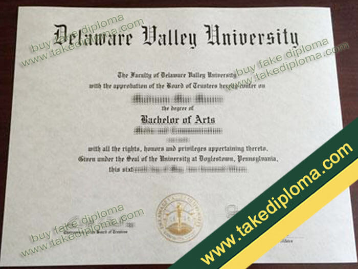 Delaware Valley University diploma, Delaware Valley University degree, Delaware Valley University certificate