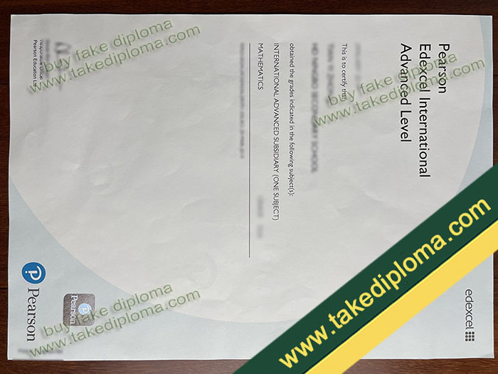 Pearson Edexcel A Level diploma, Pearson Edexcel A Level certificate