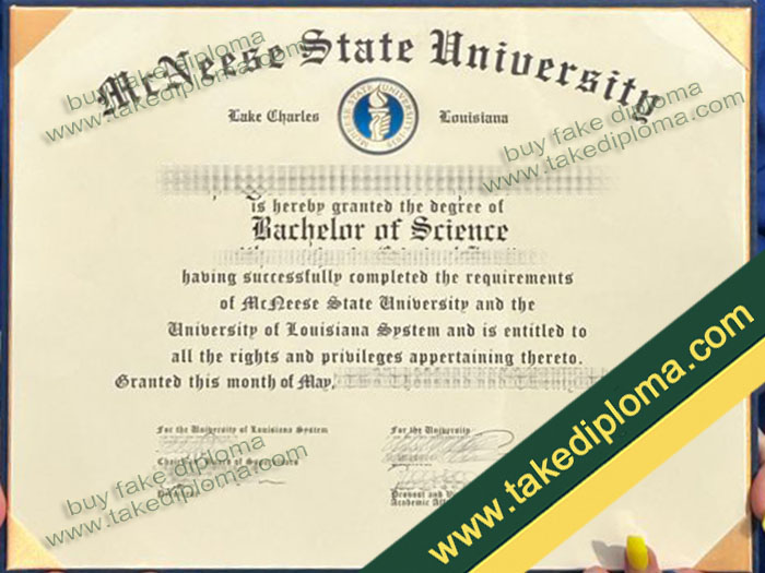 McNeese State University diploma, McNeese State University degree, McNeese State University certificate