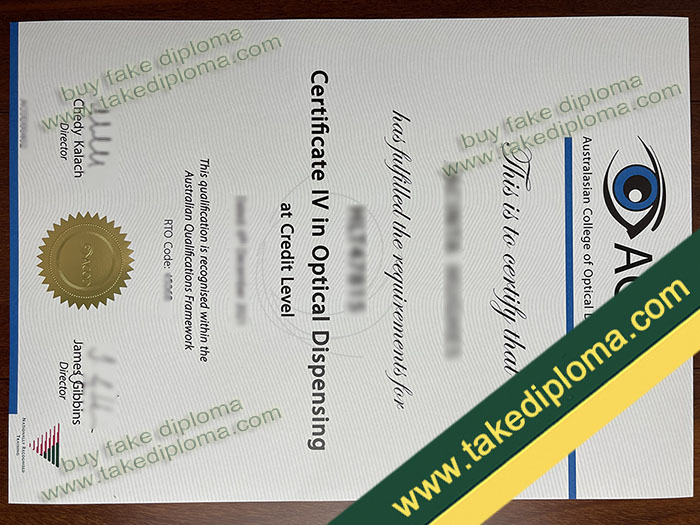 ACOD diploma, ACOD certificate