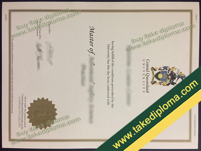 Central Queensland University diploma, Central Queensland University degree, Central Queensland University certificate