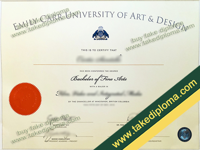 Emily Carr University of Art and Design diploma, Emily Carr University of Art and Design degree, Emily Carr University of Art and Design certificate