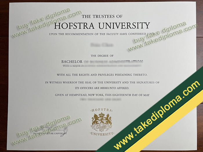 Hofstra University diploma, Hofstra University degree, Hofstra University certificate