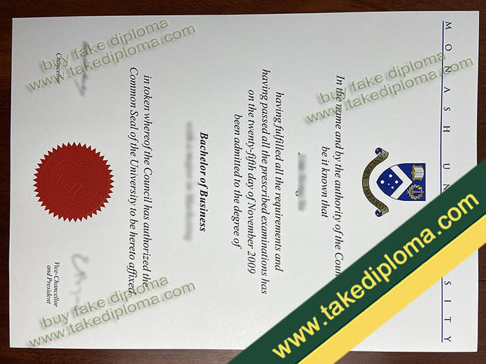 Monash University diploma, Monash University degree, Monash University certificate