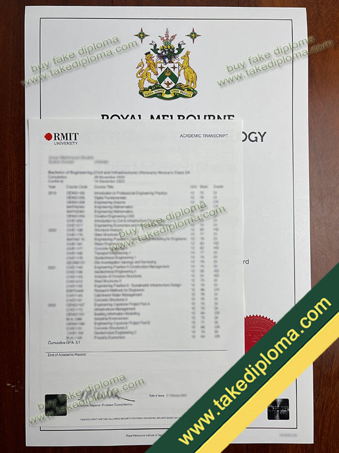 RMIT diploma sample RMIT diploma sample The Royal Melbourne Institute of Technology (RMIT) Diploma Example