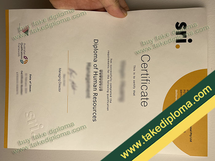 Skills Recognition International diploma, Skills Recognition International certificate