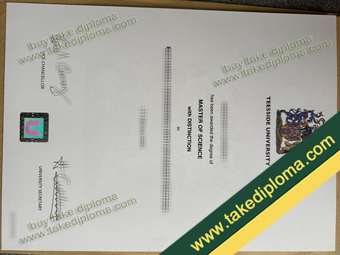 Teesside University diploma, Teesside University degree, Teesside University certificate