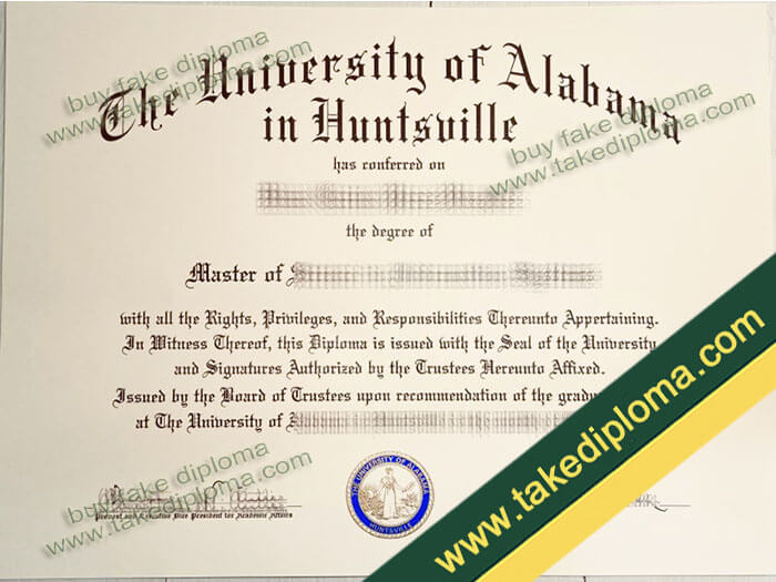 University of Alabama in Huntsville diploma, University of Alabama in Huntsville degree, University of Alabama in Huntsville certificate