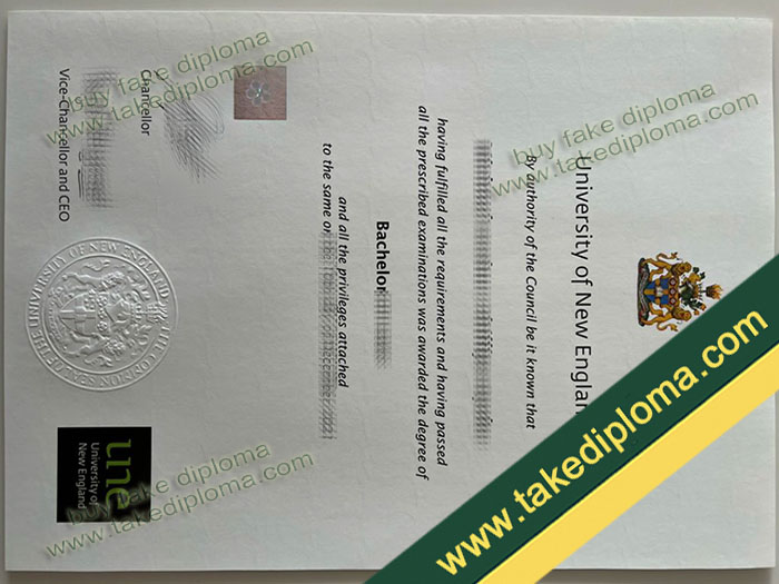 University of New England diploma, University of New England degree, University of New England certificate