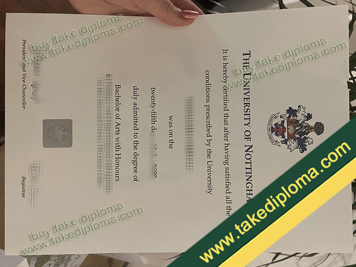 University of Nottingham diploma, University of Nottingham degree, University of Nottingham certificate