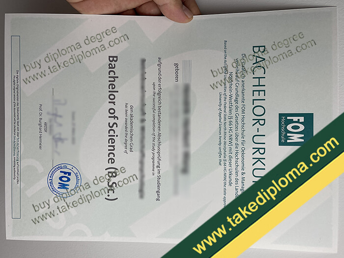 FOM Hochschule diploma, FOM Hochschule degree, FOM Hochschule certificate