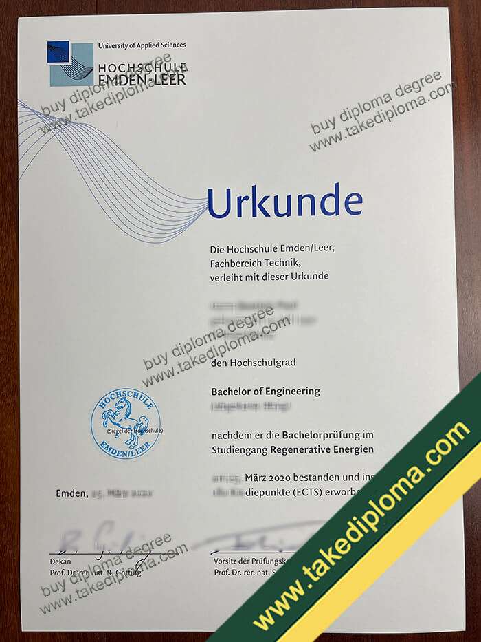Hochschule Emden Leer diploma sample Hochschule Emden Leer diploma sample Where to Obtain Hochschule Emden Leer Diploma Urkunde?