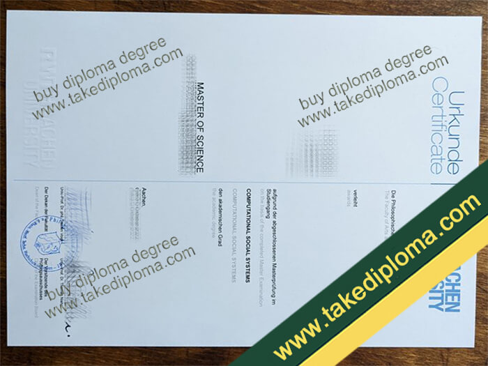 RWTH Aachen University diploma, RWTH Aachen University degree, RWTH Aachen University certificate